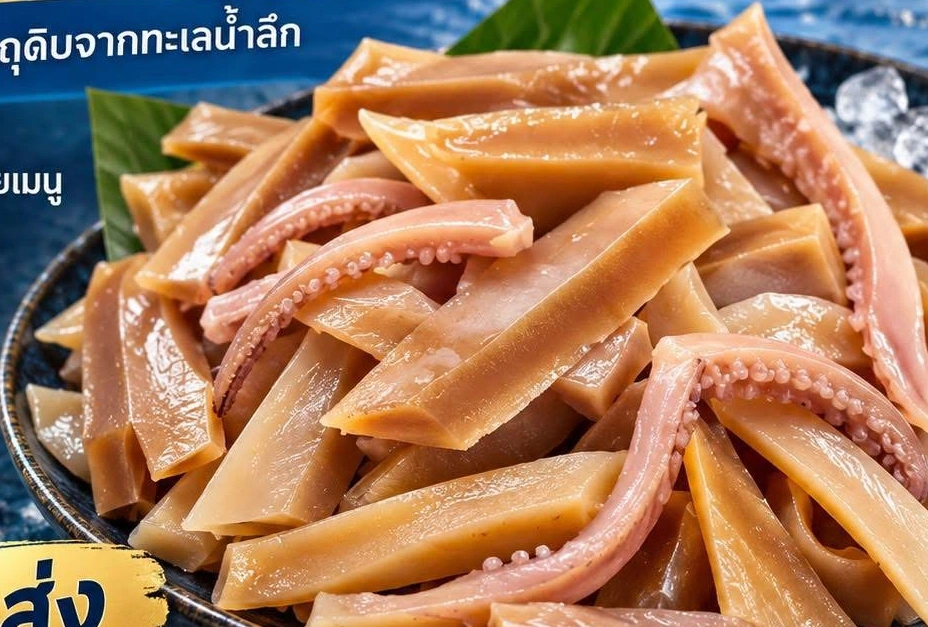 หมึกกรอบหั่นจากภาพสินค้าของเพจ
